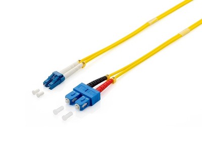Equip LWL-Patchkabel-Glasfaserkabel (LC- SC 5.00m Singlemode Duplex OS2 gelb Pol