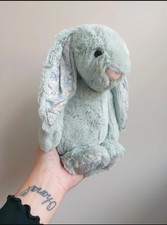 Jellycat Retired Medium Sage Blossom Bunny - Brand New with Tags