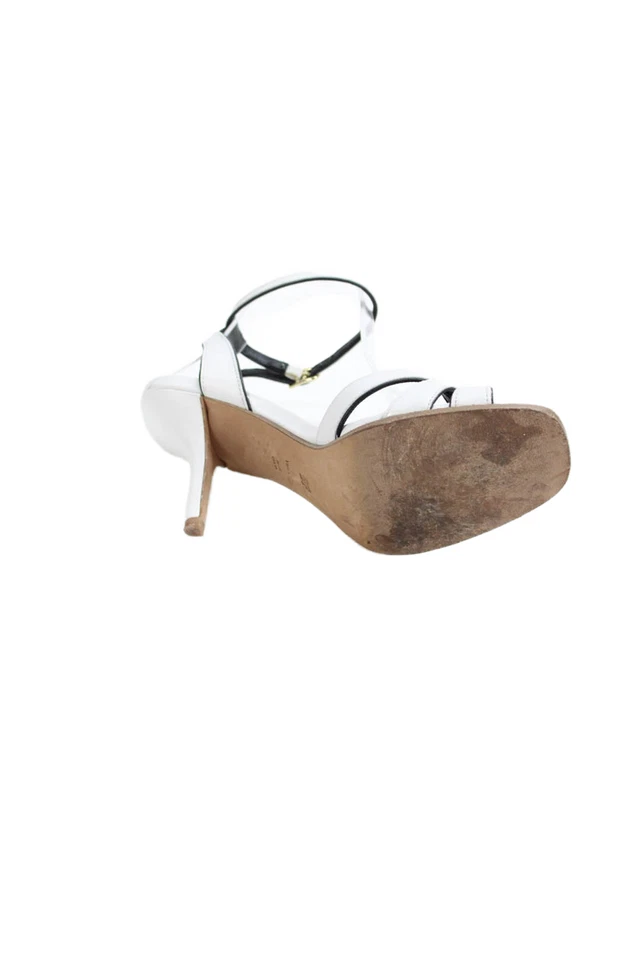 Tacones Diane Von Furstenberg para mujer con puntera abierta forrados blancos talla 36 EUR Foto 4 de 4