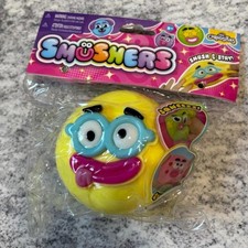 ORB Curiosities Smush Stay Squish Squeeze Toy Yellow with Tongue Out 060265FB