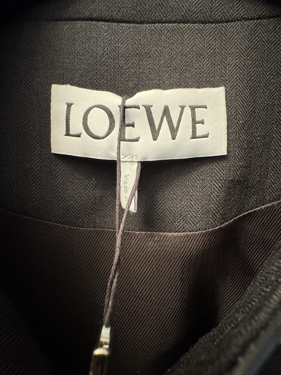 Loewe Unisex Balloon Jacket. NWT. Black Cotton And Leather Sz 36 $2900 Coat View 4