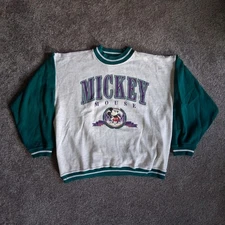 Mickey Mouse Sports Wear Vintage Sweatshirt Thick  Large Gear Brand