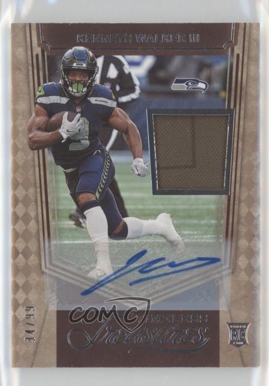 2022 Chronicles Timeless Treasures 34/99 Kenneth Walker III Rookie Auto RC 1k54