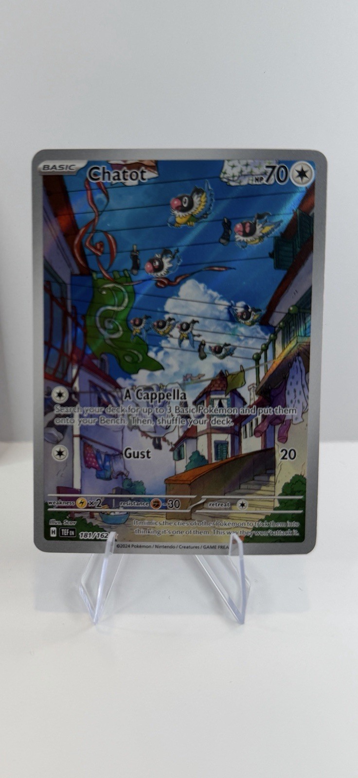 Chatot Illustration SV05: Temporal Forces 181/162 Near Mint Condition
