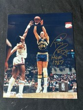 Rick Barry Golden State Warriors Autographed 8X10 Photo 1987 hof gold ink