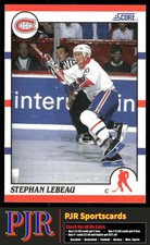 Stephan Lebeau 1990-91 Score American #262 Montreal Canadiens Rookie