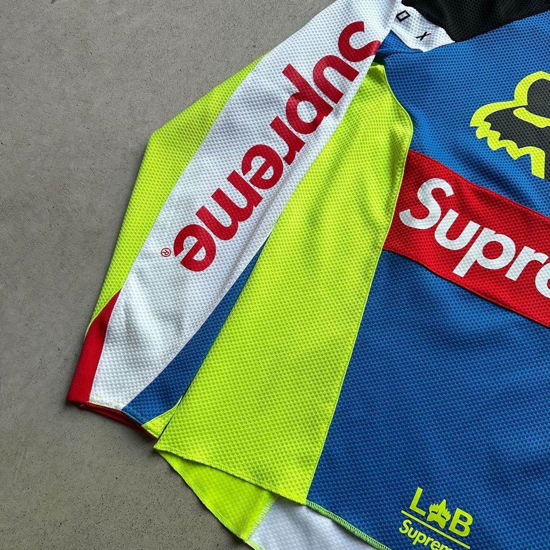 希少◎Supreme Fox Racing Moto Jersey Lサイズ NEW Supreme Fox Racing Moto Jersey Top White Red SS18 Size