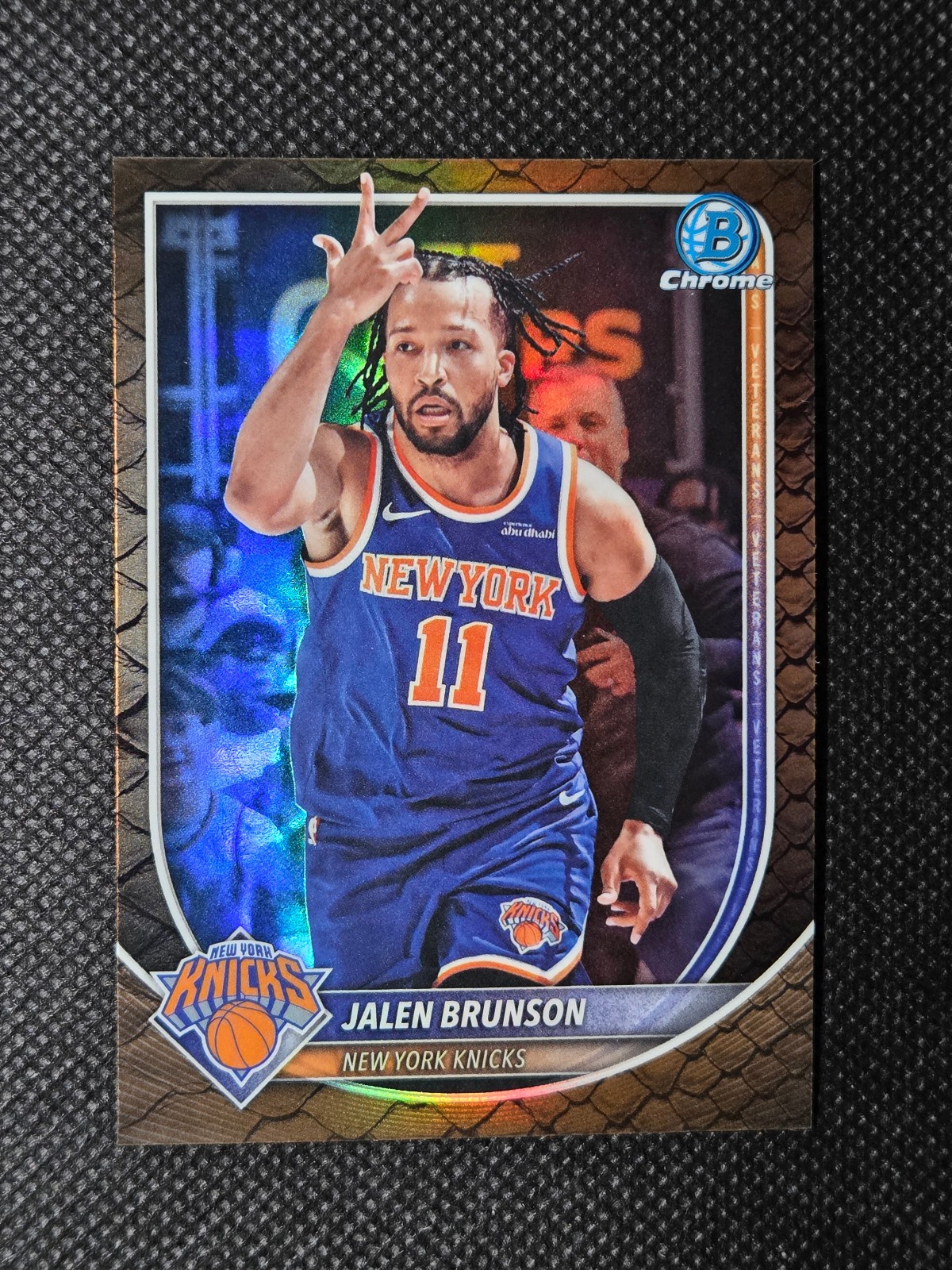 2025-26 Bowman Chrome Jalen Brunson Reptilian Refractor #BCV-72 Knicks
