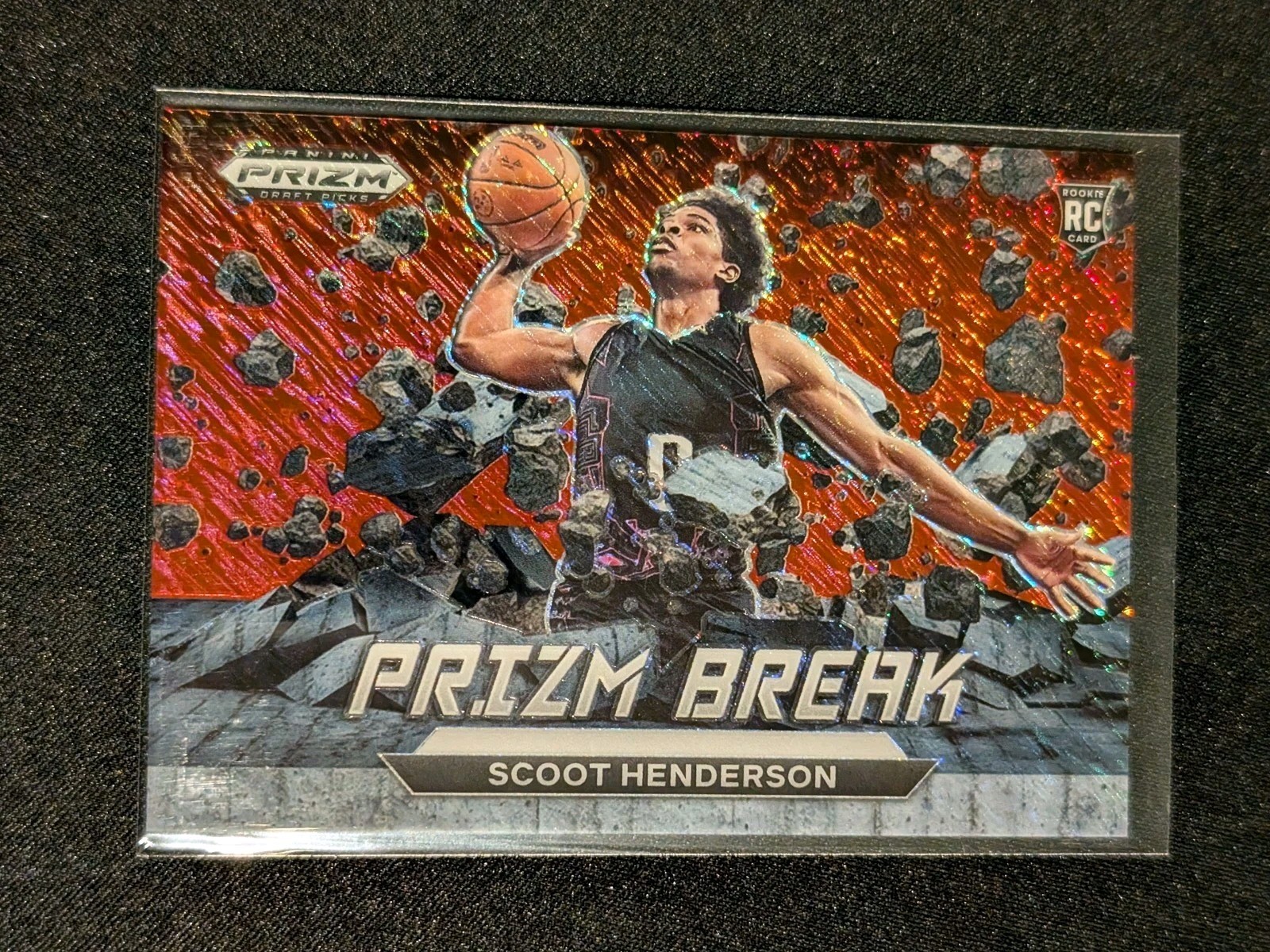 Scoot Henderson 2023-24 Prizm Draft Picks Rookie Prizmbreak Red Shimmer 9/9