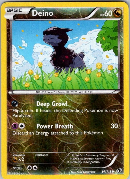 Pokemon | Legendary Treasures | Deino | 97/113 | Reverse Holo | LP