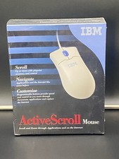 Vintage NEW IBM ActiveScroll Computer Mouse sealed in box Windows