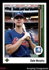 1989 Upper Deck #357A Dale Murphy ERR Front Reverse BRAVES
