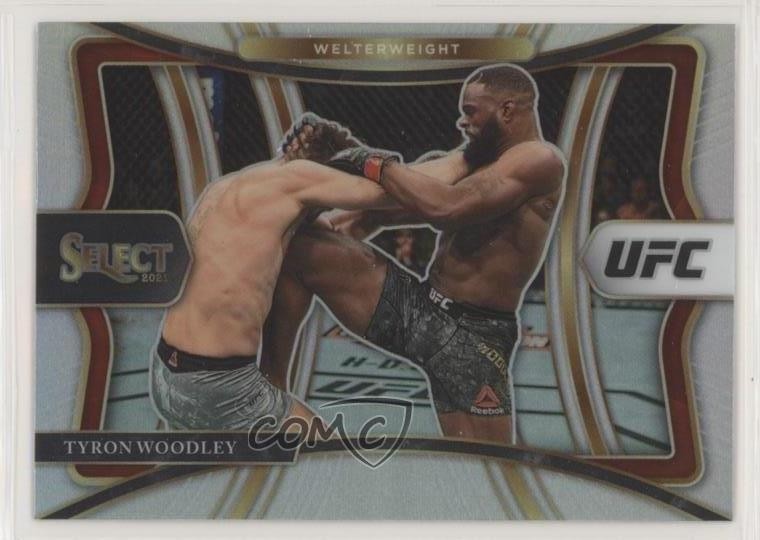 2021 Panini Select UFC Premier Level Silver Prizm Tyron Woodley #123 0mm8