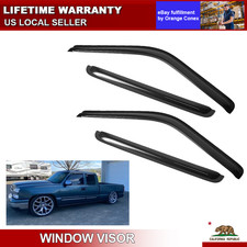 Window Visor For 92-00 Chevy Ck 1500 Crew Cab Rain Guard Wind Deflector Us