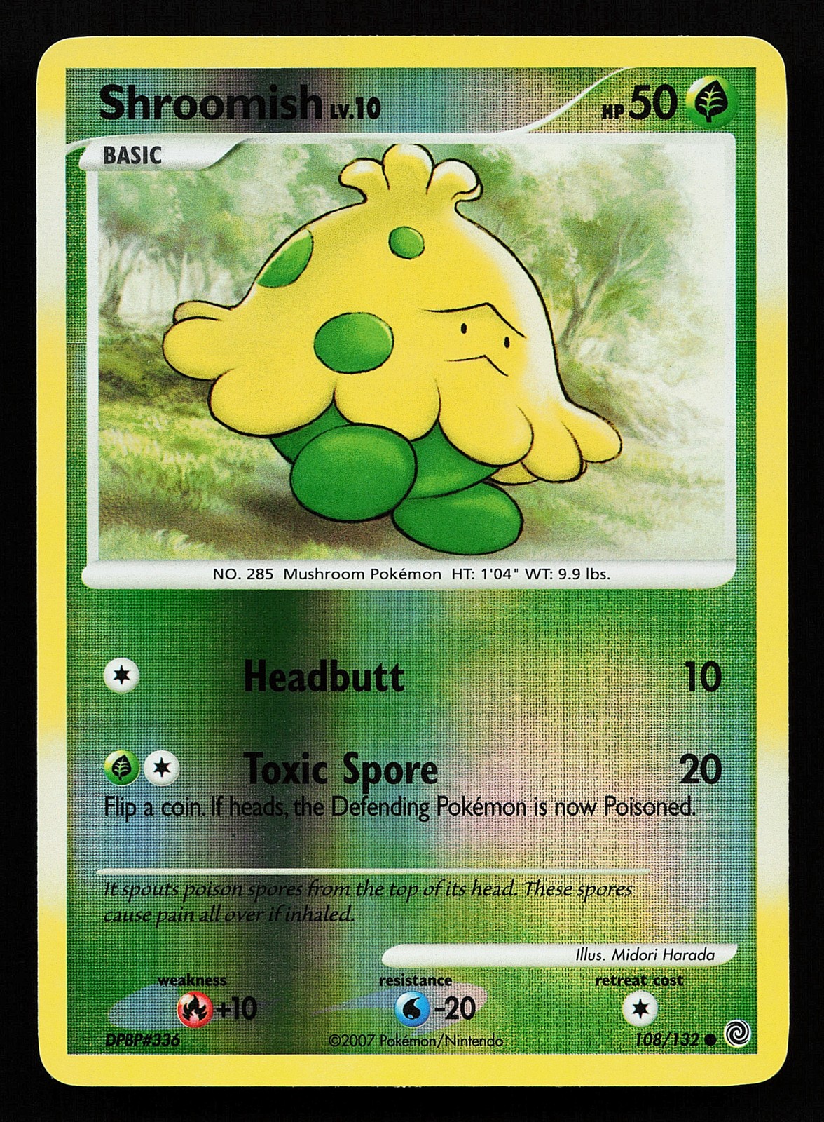 Shroomish 108/132 Reverse Holo Secret Wonders Pokémon Card