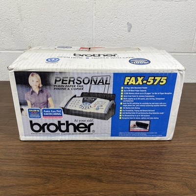 Brother Fax 575 Personal Plain Paper Fax Machine Phone Copier ~ NEW / Open Box
