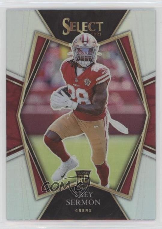 2021 Panini Select Premier Level Silver Prizm Trey Sermon #168 02ez