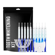 Teeth Whitening Gel Kit 5X Strong Tooth Bleaching Kit with LED Light Tray