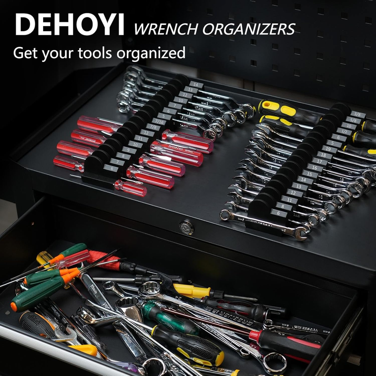 48 Pcs MAGNETIC Modular Wrench Organizers for Tool Drawers