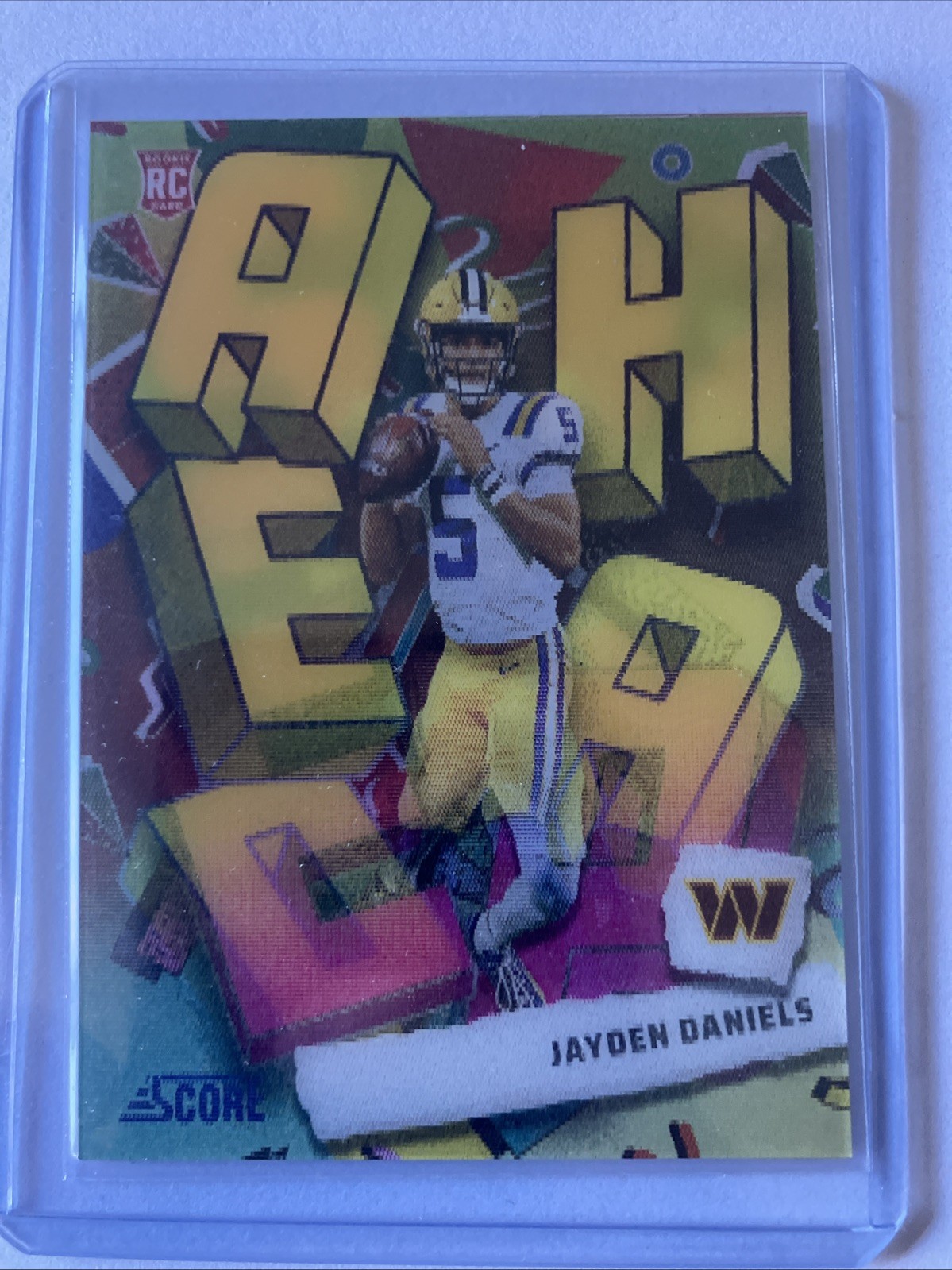 2024 Panini Score Step Ahead Jayden Daniels RC SSP Case Hit