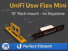 Ubiquiti USW-Flex-Mini 10 Inch Rack Mount Bracket 4 Keystone Slots UniFi Switch