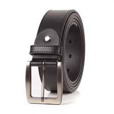 Mens Leather Belt Big Tall Waist Size 56 to 59 Inch Black