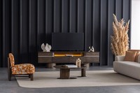 Wohnzimmer Set Tv-Schrank, Couchtisch, Beistelltisch, Sessel