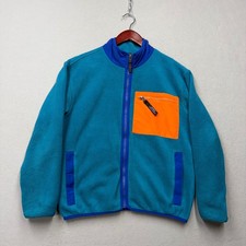 Patagonia Synchilla Fleece Jacket Kids XL 14 Blue Orange Full Zip 65320FA23