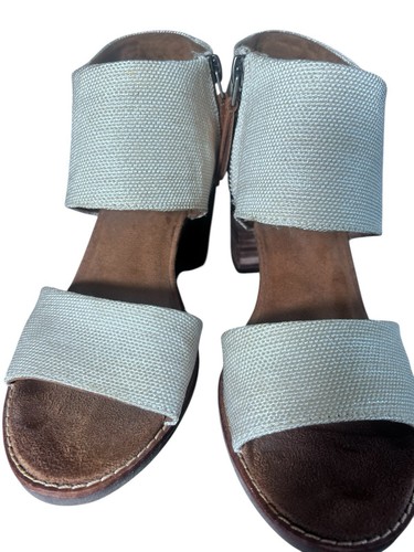 Toms Majorca Cutout Block Heel Natural Yarn Dye Women Size 7W Sandal MSRP $89.95 - Picture 13 of 15