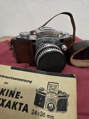 Vintage Ihagee Kine Exakta + Carl Zeiss Jena Tessar 2,8/50 T + Anleitung