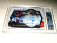 2021 TOPPS 5 STAR MIKE TROUT PENTAMEROUS PENMANSHIP AUTO,SIGNED CARD /25 BGS 8.5