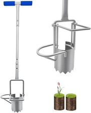 Updated Bulb Planter Long Handle for Digging, 5-in-1 Lawn and Garden Tool, 