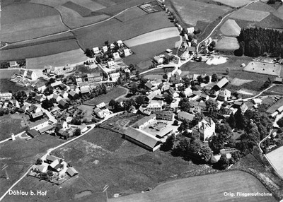 B234 Germany 1967 Doehlau b Hof Aerial View RPPC postcard