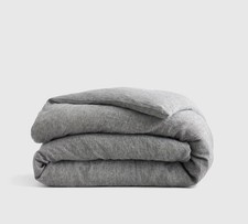 Quince European Linen Charcoal Chambray Duvet Cover Sz. King/ Cal King  802 