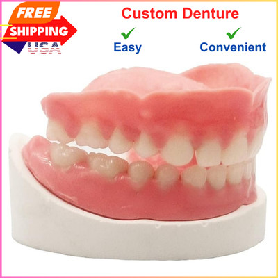 Denture Do It Yourself Full Set of Top &Bottom Fake Teeth For Improve Your Smile