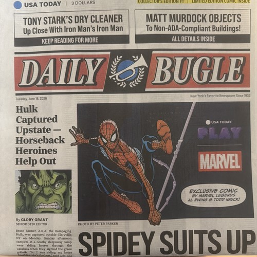 Marvel Daily Bugle #1 Collector's Edition “Spidey Suits Up for USA TODAY Play”
