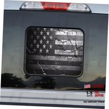 Black American Flag Rear Middle Window Decals for Truck,USA Flag Back Center