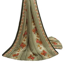 Sushila Vintage Indian Dupatta Blend Silk Printed Woven Long Stole Veil