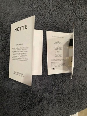 2x Nette Lemon Puff Eau de Parfum with Vanilla Sample Spray  3ml/0.10 fl oz