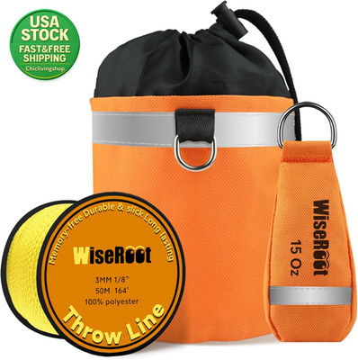 Arborist Throw Line Kit 164FT Ultra Slick Rope 11OZ Throw Weight Waterproof Bag
