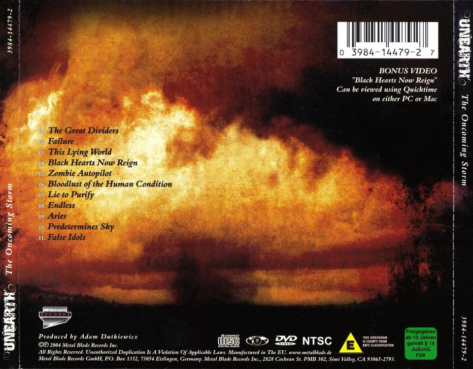 Unearth – The Oncoming Storm (2004), Hardcore, Heavy Metal, Metalcore - Bild 2 von 3