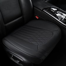 2 Pack Universal Leather Car Seat Covers Front Bottom Protector Anti Slip Black