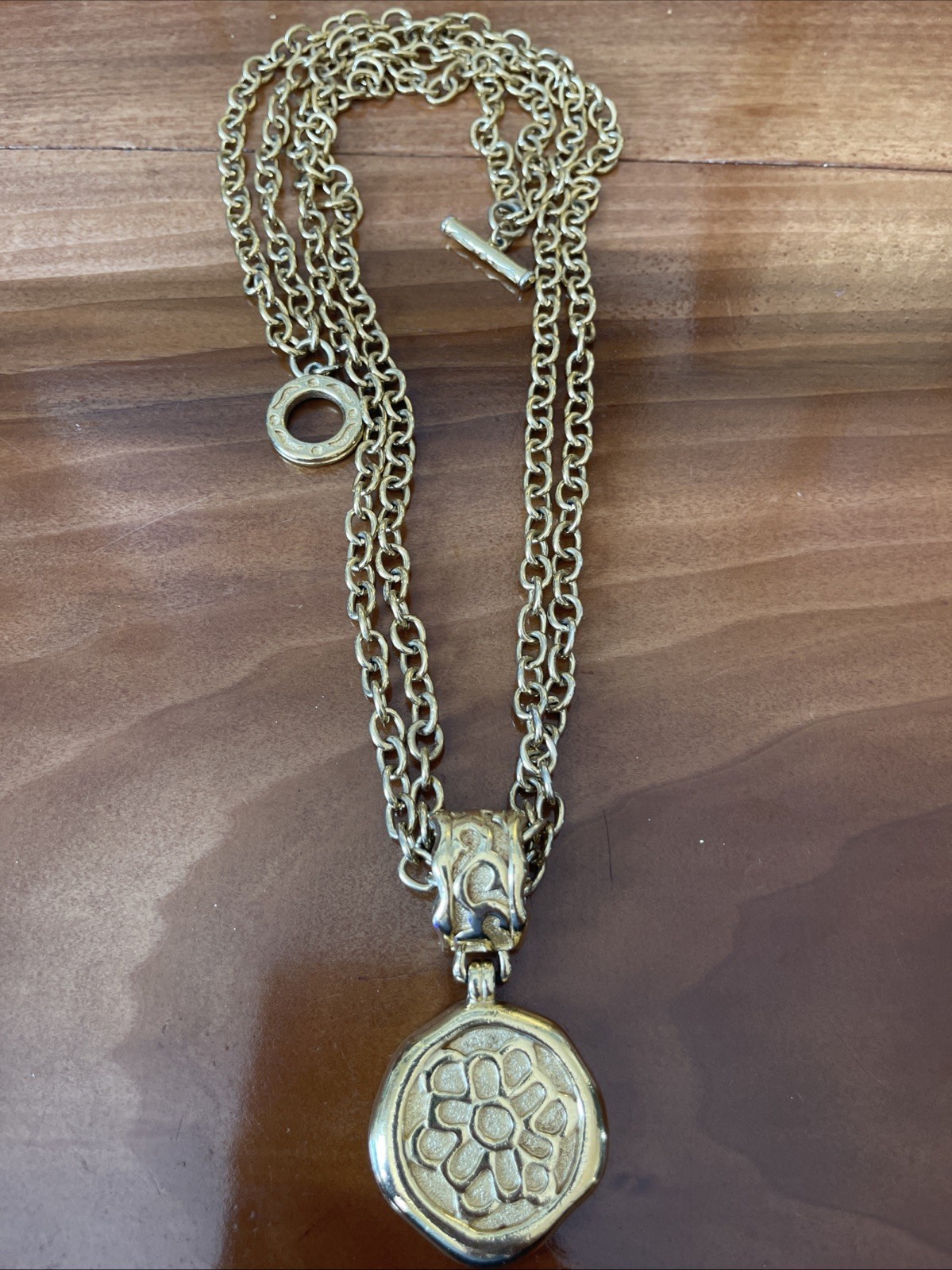 Beautiful GIVENCHY signed chunky Multi Strand  go… - image 1