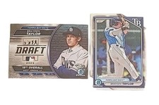 2023/24 Bowman Chrome (×2) Draft/Base Brayden Taylor RC (RAYS) !!