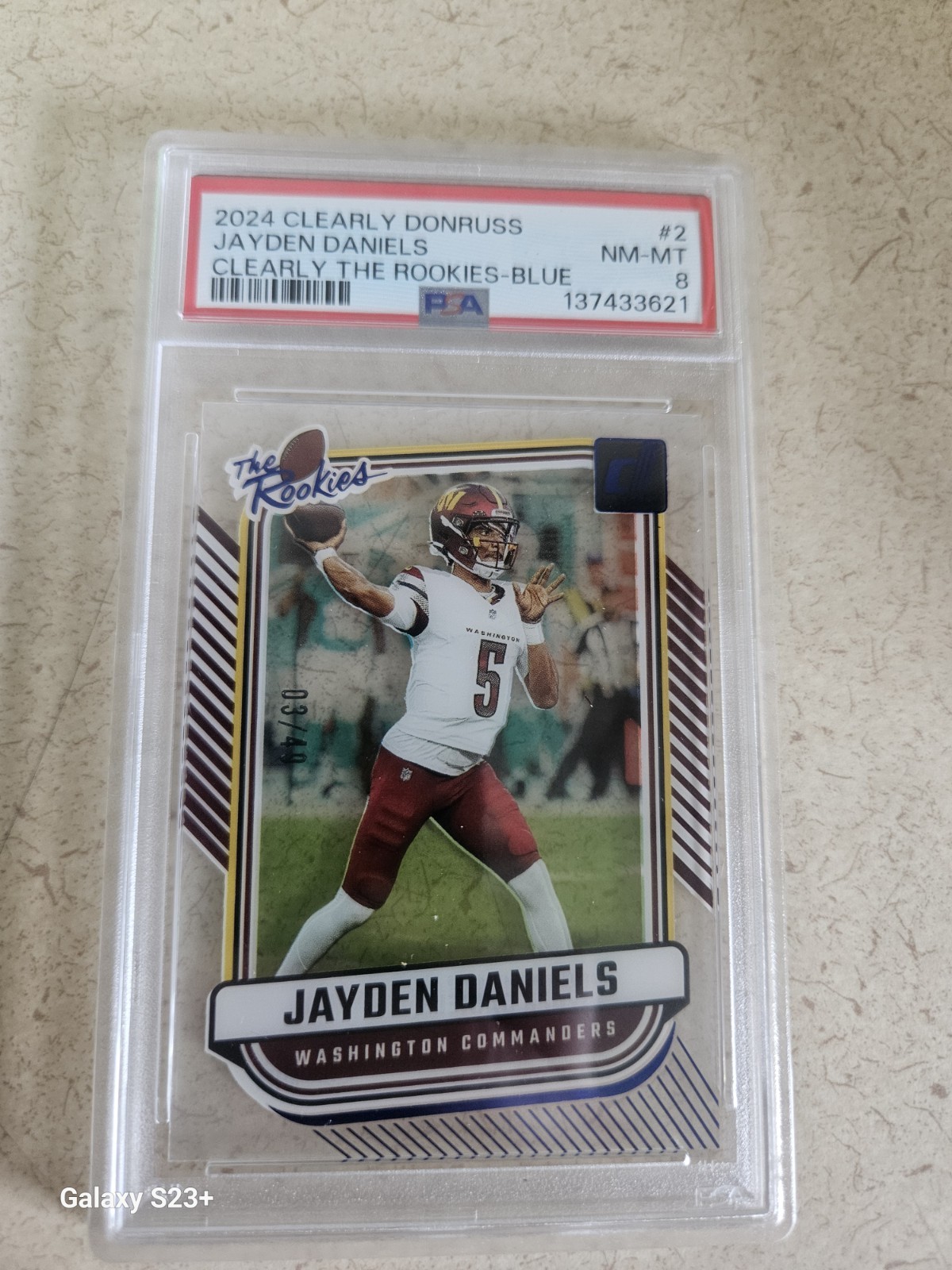 Jayden Daniels Panini Clearly Donruss Clearly the Rookies #2 Blue