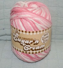 Lily Sugar 'n Cream Cotton Yarn Hot Strawberry -00144 3 oz Fast Shipping Crochet