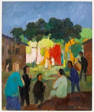 Georges Joubin (1888-1983) - Mid 20th Century Oil, Garden Party