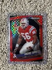 2025 Panini Prizm Black #92 Andre Tippett Prizms Red Power #/75