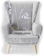 Heavy-Duty Plastic Recliner Cover – Clear Vinyl Waterproof Protector for Armchai