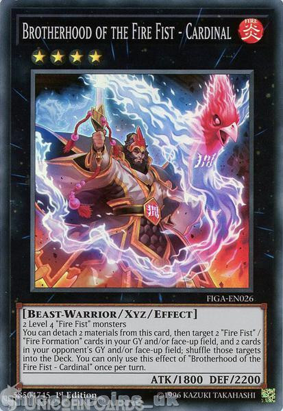 FIGA-EN026 Brotherhood of the Fire Fist - Cardinal Super Rare 1st Edition Mint Y